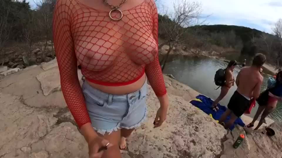 cosmickitti pretty tits in fishnet top