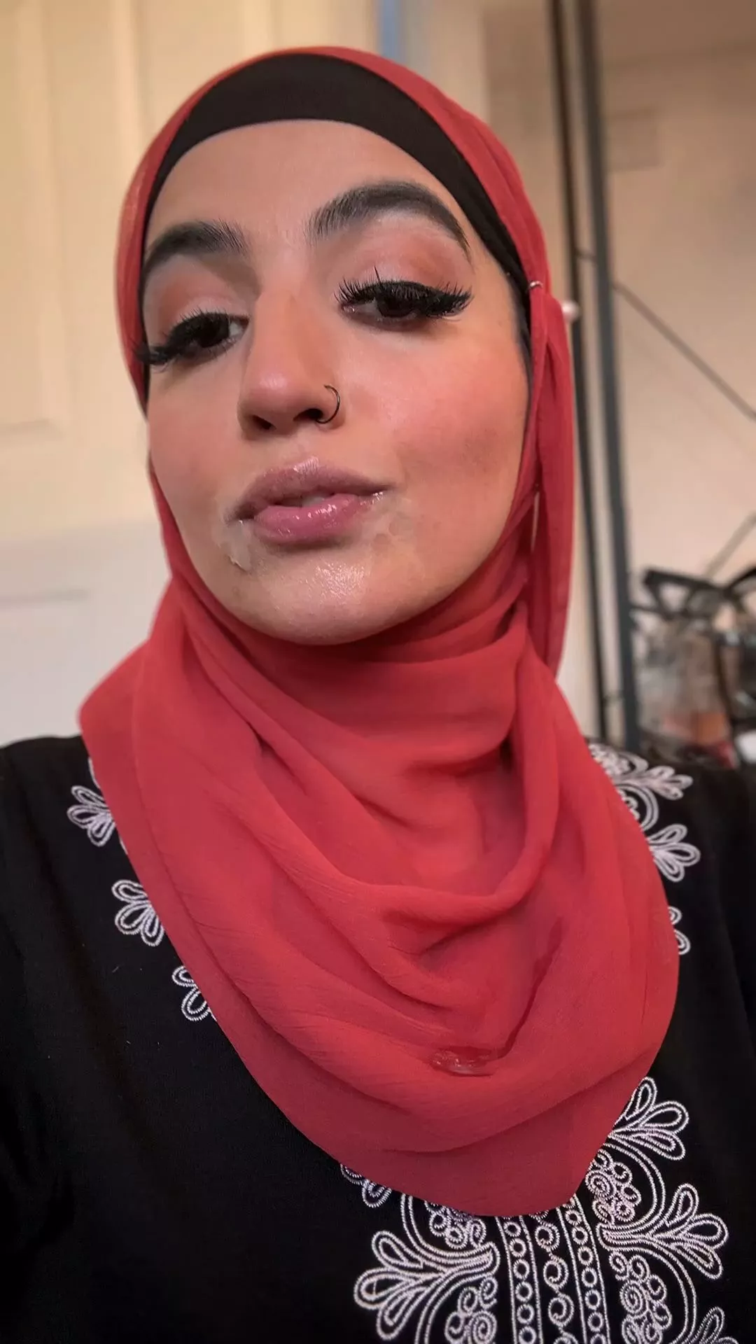 cumslut in hijab cum in mouth