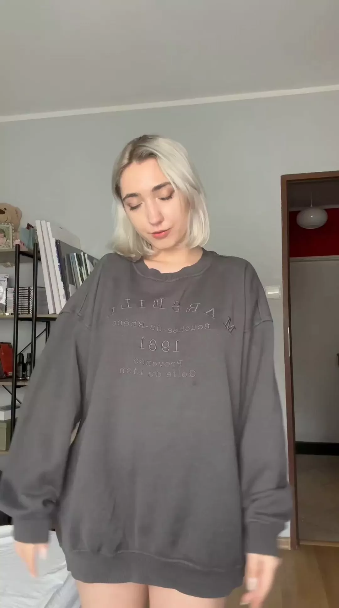 cute pale girl with big breast