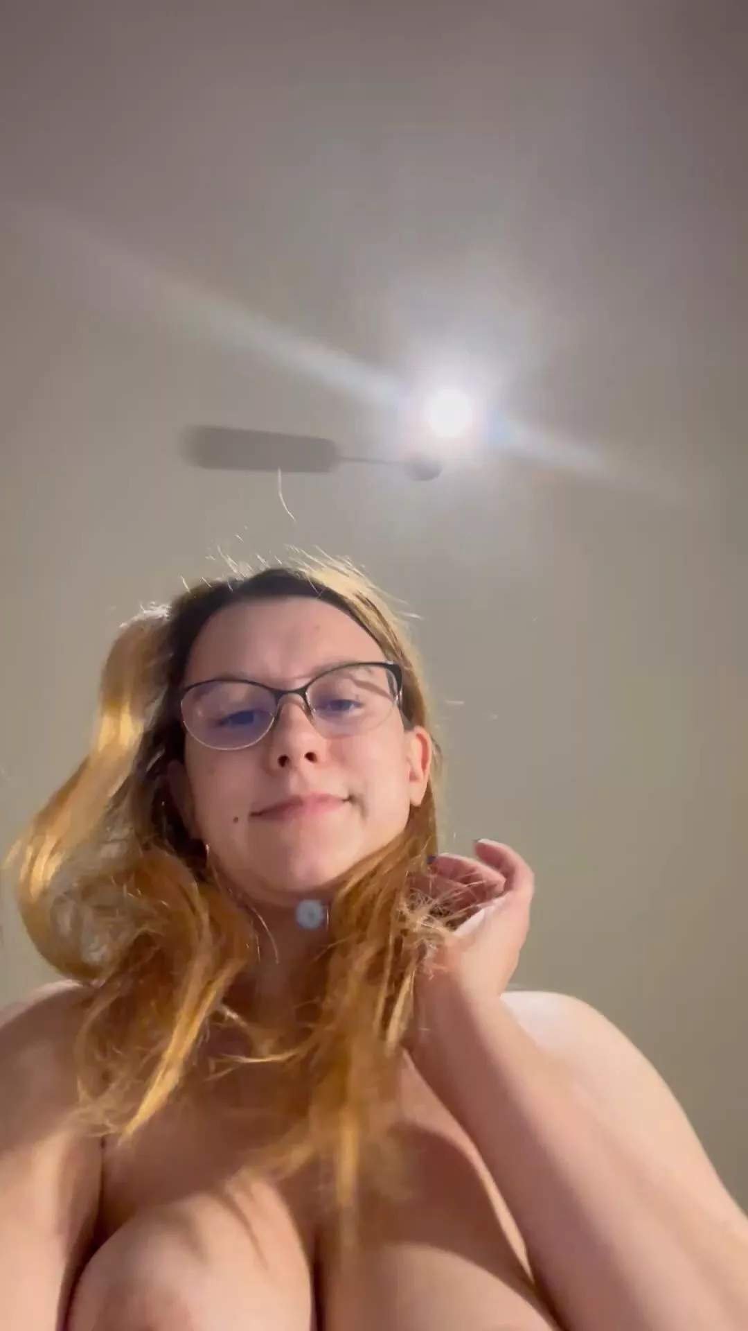 hanging natural boobs selfie